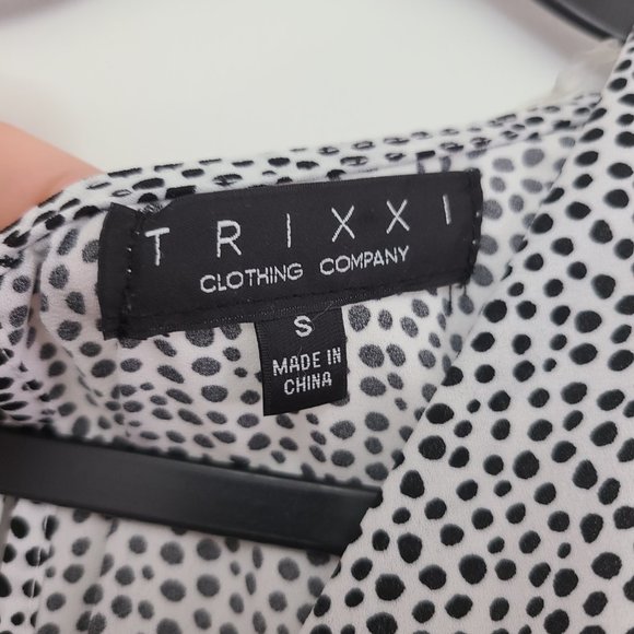 Trixxi Clothing Company White Dress with Black dots Small - Picture 3 of 3